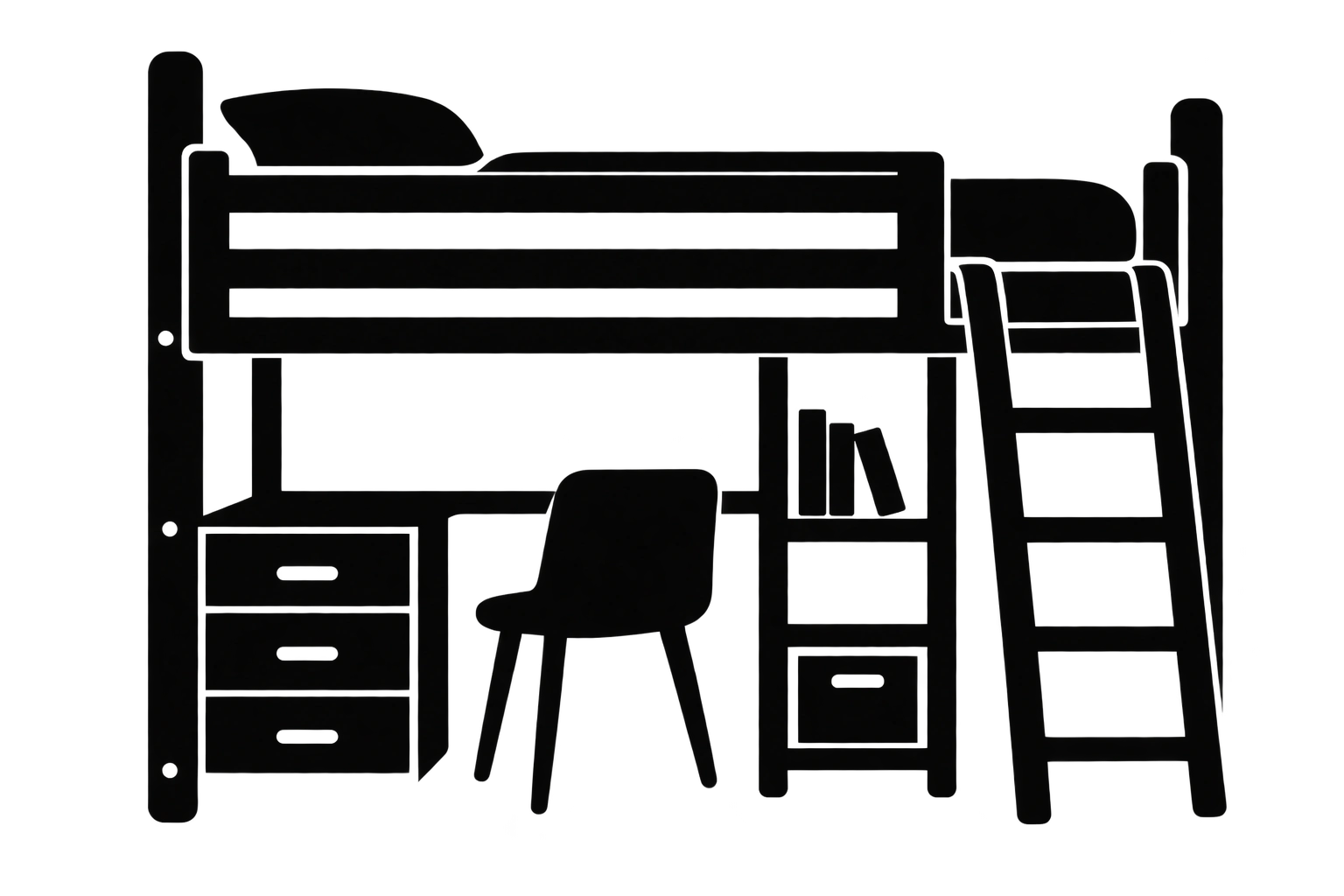 Mid Sleeper Bed Assembly